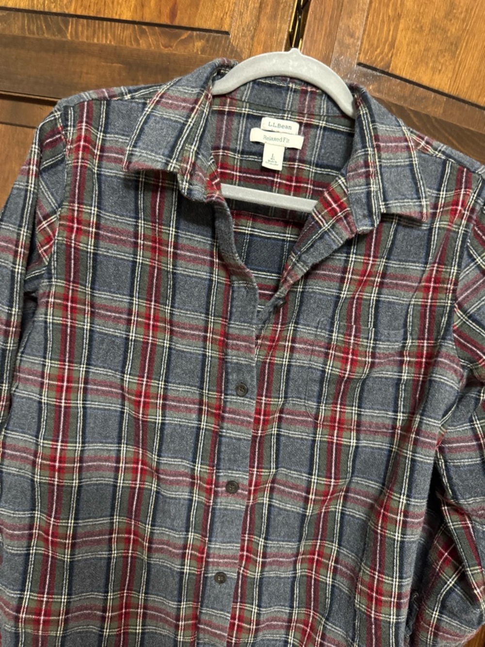 L.L. Bean Scotch Plaid Flannel Shirt - Men’s Large (fits like Med)- Relaxed Fit